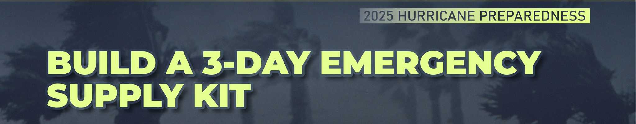 build a 3-day emergency supply kit