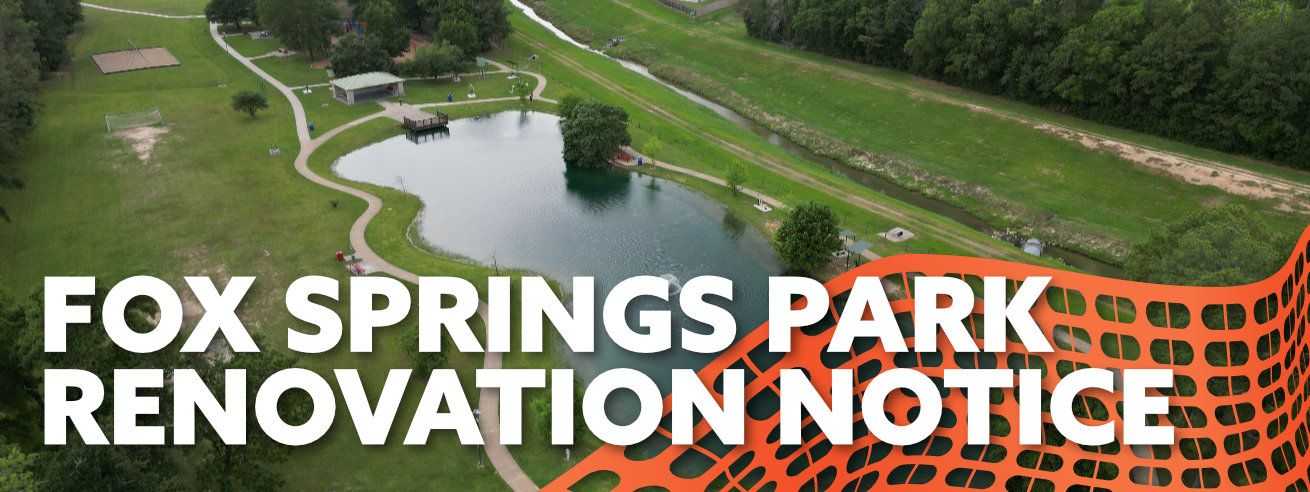 Fox Springs Park Renovation Notice